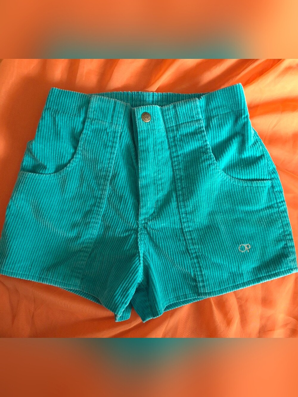 RARE OP Corduroy Shorts 30 Green